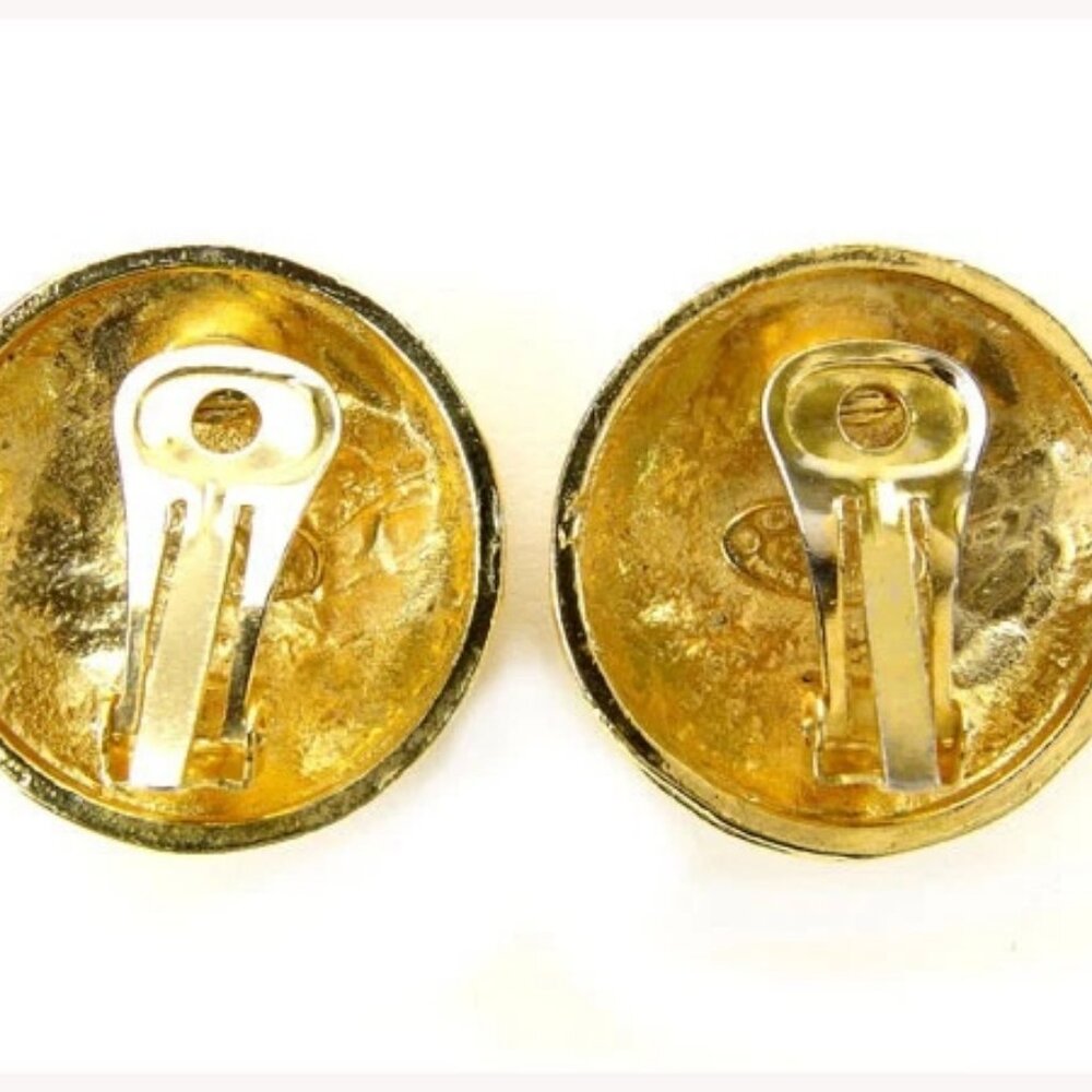 Chanel Earrings COCO Gold Woman Authentic Used Y1806 - Picture 2 of 6